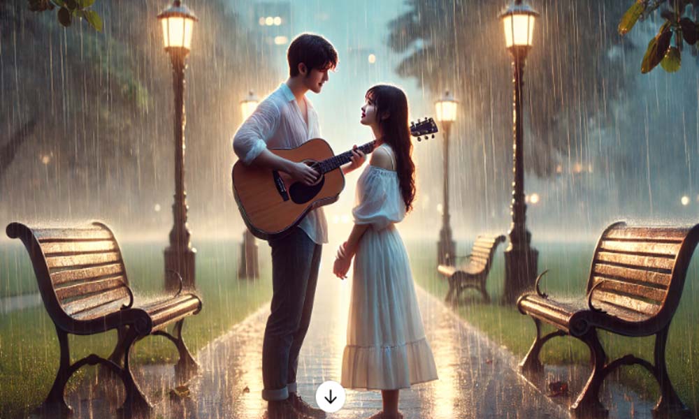 Novel Singkat Lagu Kenangan di Tengah Hujan